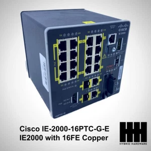 Cisco IE-2000-16PTC-G-E IE2000 with 16FE Copper (4 PoE+) and 2GE uplinks Switch - Picture 1 of 3