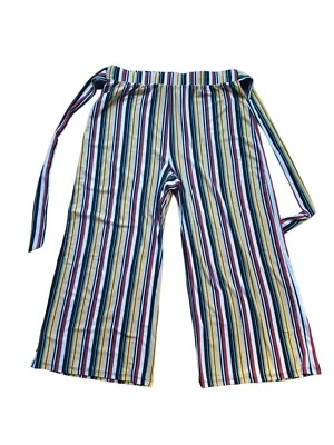 Pantalones Cortos Bobby Brooks Mujer Talla Mediana Multicolor Rayas 22" Entrepierna Foto 1 de 3