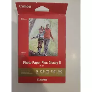 Papel fotográfico de inyección de tinta Canon Plus brillante II PP-301 4"x 6" - 100 hojas - Imagen 1 de 2