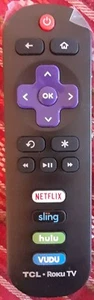 TCL roku Tv remote 06-IRPT20-IRC280J Netflix Sling Hulu Vudu 32S331 50S431 55s20 - Picture 1 of 1