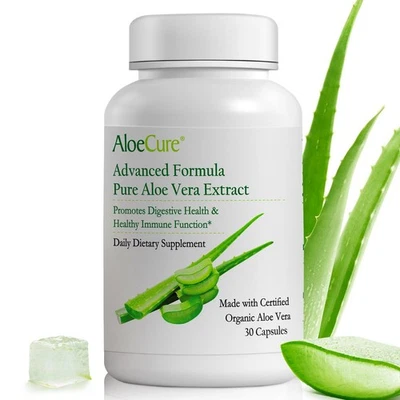 AloeCure Organic Aloe Vera Capsules, 160,000mg I 30 Capsules - Image 1 of 4