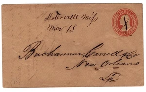 Batesville MS Panola County (1857-1868) Nesbitt Entire to New Orleans LA - Picture 1 of 2