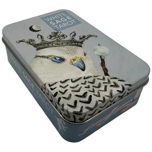 White Sage Tarot Cards Deck in Tin by Theresa Hutch 78 Cards Complete Set - Picture 1 of 4