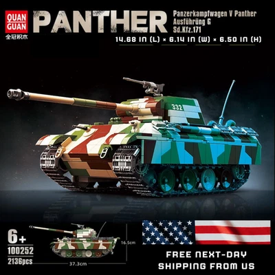Quan Guan Panther Tank G Model Building Set – 2136 PCS - Image 1 of 4