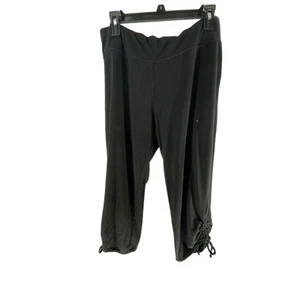 Leggings Just Be neri sportivi vita alta aderenti Capri cropped cinched grandi - Foto 1 di 5