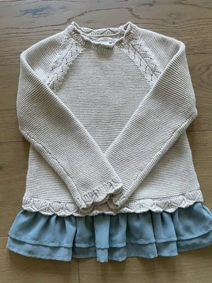 Garnet Hill Kids Girls Size M 100% Organic Cotton Knitted Sweater Dress - Image 1 of 4