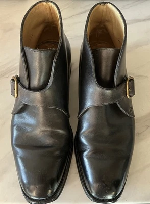 JOHN LOBB “Varese” Black Desert Boots with single Strap / Buckle - UK 6.5E  — 第 1/4 张图片