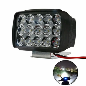 Motorcycle Headlight Spot Light 15 LED 1000LM Motos ATV UTV Scooter Lighting _pu - Picture 1 of 12