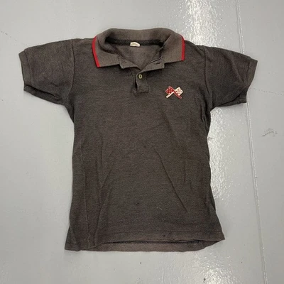 Polo Penney's Vintage Años 60 Negro Algodón Desteñido Años 60 Verdadero Vintage Foto 1 de 3