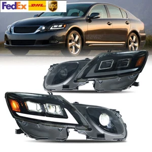 LED Headlight For Lexus GS300/350/430/460/450h 2006-2011 Animation LHD - Picture 1 of 18