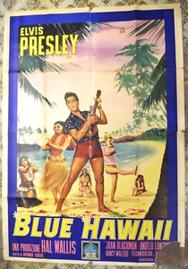 BLUE HAWAII 1961 ELVIS PRESLEY MANIFESTO ORIGINALE - Foto 1 di 1
