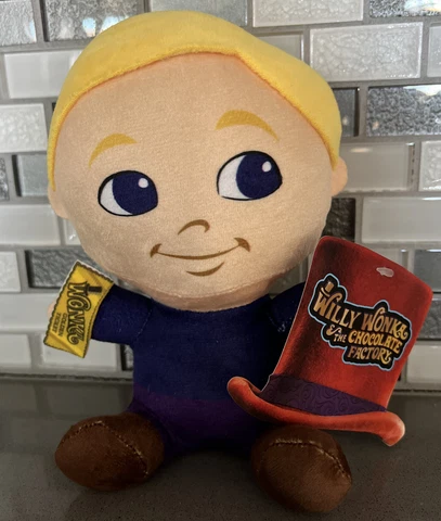 Willy Wonka & The Chocolate Factory CHARLIE BUCKET Plush Doll Figure / 8” / NEW Cover