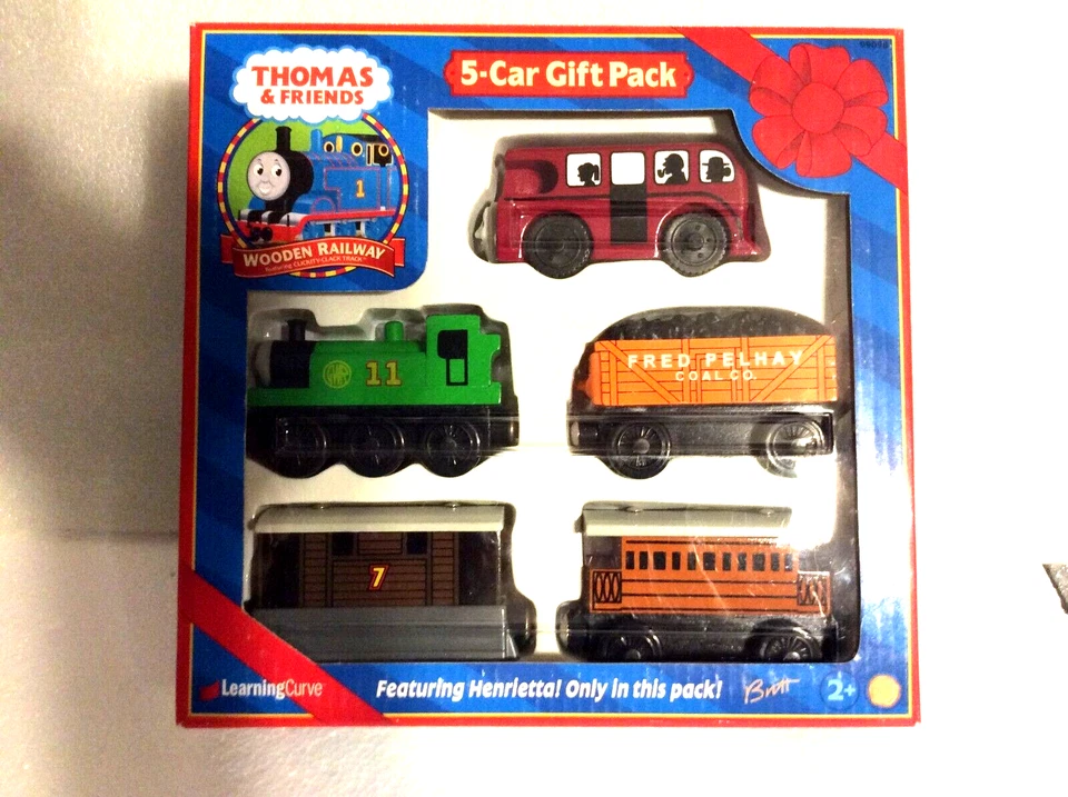 5-АВТОМОБИЛЬ ПОДАРОЧНАЯ УПАКОВКА с HENRIETTA 99097 новый 2000 издание Thomas & Friends деревянный RR - Изображение 1 из 4