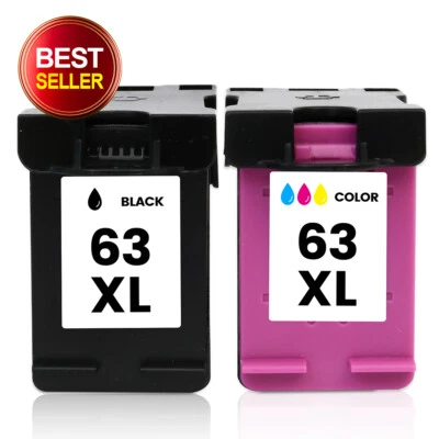 Repuesto de cartucho de tinta 63XL para HP 63 XL color negro paquete combinado para 4650 3830 Foto 1 de 3