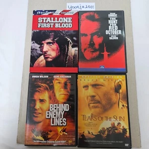 First Blood+Hunt For Red October+Behind Enemy Lines+Tears Of The Sun (4-DVD Lot) - Picture 1 of 14