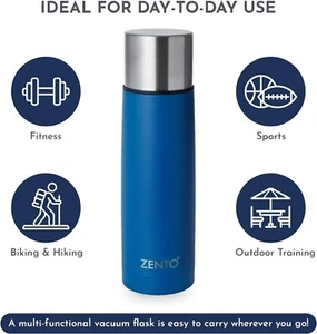 Zento Edelstahl Nevis Wasserflasche Thermo-Shield Vakuum-Isolierkolben 1L - Bild 1 von 8