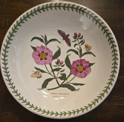 Portmeirion individual salad/dessert bowl 8.5" Botanic Garden Purple Rock Rose - Image 1 of 4