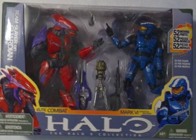McFarlane Toys Halo 3 Team Slayer on Guardian Elite Combat vs Mark VI Spartan. - Image 1 of 4