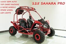 125CC Buggy ATV Sport Quad Dirt Bike 4 Wheel  Go kart Semi Auto SAHARA PRO Red