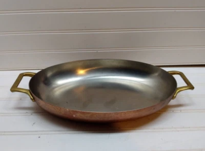 Revere Ware Paul 12" Server Pan Copper Stainless Oval Roaster Gratin Bake Dish - Image 1 of 4