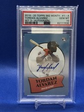 Yordan Alvarez 2020 Topps 582 Montgomery Club Rookie Auto Houston Astros PSA 10