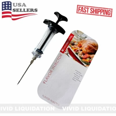 Jeringa inyectora de sabor a carne para adobo de alimentos, carne de res, aves, pavo, pollo, barbacoa Foto 1 de 3