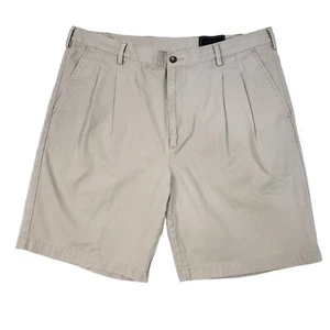 Greg Norman Bermuda Shorts Mens Size 40 x 9 Pleated Front Khaki Brown - Picture 1 of 9
