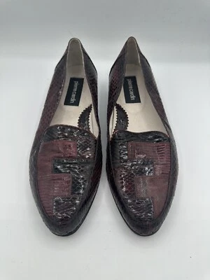 Vintage! Pierre Cardin Men Size 10 Classic Burgundy Genuine Reptile Leather Sole - Image 1 of 4