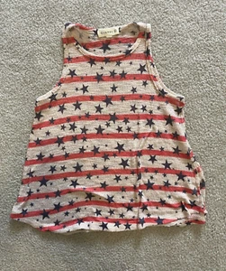 Ginger G Stars And Stripes Girls Tank Top Size 10 - Picture 1 of 6