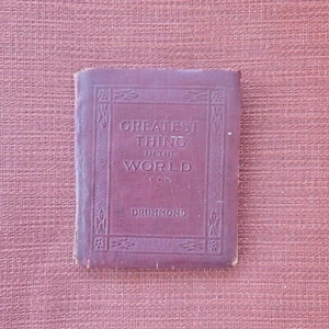 Vintage kleine Leder Bibliothek Buch Größte Sache der Welt von Henry Drummond - Bild 1 von 7