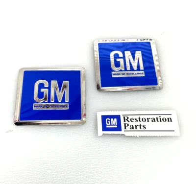 68-82 Door GM Decal BLUE 3M ALL GM Vehicles PAIR Reproduction Sold in a Pair  - Image 1 of 4
