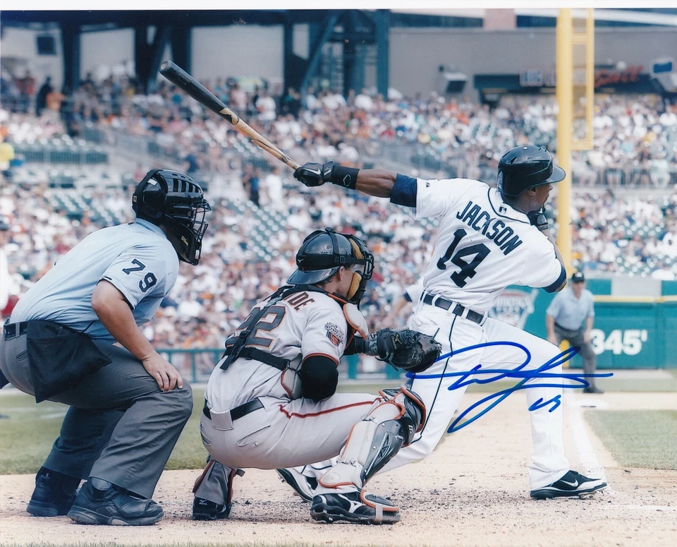 奥斯汀·杰克逊底特律老虎动作签名 8 x 10 — 第 1/1 张图片