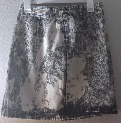 Falda vaquera blanca y negra Limited Express lavado ácido talla 11 vintage años 80-90 Foto 1 de 4