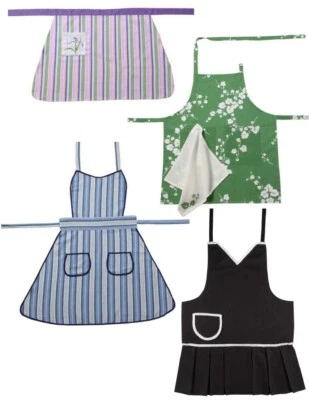 New Corelle Coordinates KITCHEN APRON w/POCKET Chef BBQ Cook CHOOSE YOUR PATTERN - Image 1 of 4
