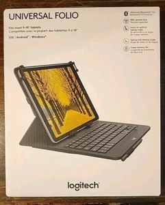 NEW Logitech Universal Keyboard Case for 9" & 10" iPad Android Tablet - Picture 1 of 3