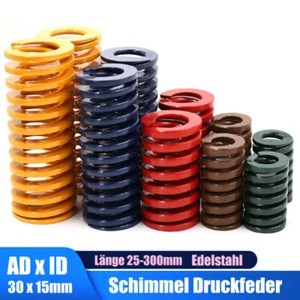 AD 30mm ID 15mm Schimmel Druckfeder Kompression Schwere Belastung Federstahl - Picture 1 of 14