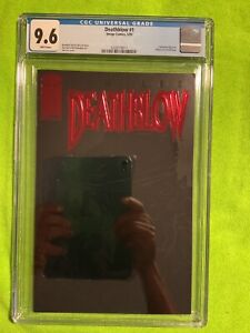 Deathblow #1 CGC 9.6 N Mint+ White Pages, Cybernary Flip Cover, Red Foil, Image