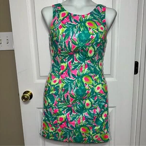 LILLY PULITZER Mila Etuikleid Guac And Roll Avocado Grün Rosa Größe 4 RAR Neu mit Etikett - Bild 1 von 11
