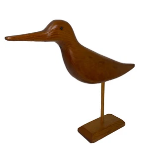 Vintage Wood Carved Bird Sculpture Mounted Mid Century - Picture 1 of 10