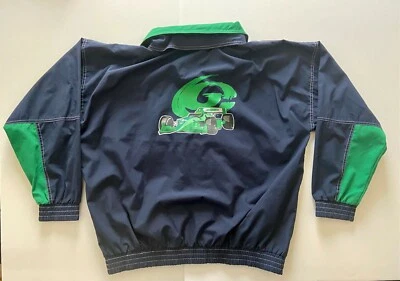 Chaqueta de lluvia pulóver vintage años 90 Team Kool verde Speedgear para hombre XL con capucha Indy Foto 1 de 4