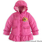 Disney Store Disney Princess Appliqued Pink Puffy Jacket for Girls Size 2 3 NWT