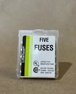 Littlefuses Five Fuses AGC 3 New - Picture 1 of 4