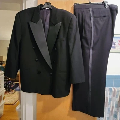 Vintage Perry Ellis Black Tuxedo - Image 1 of 4