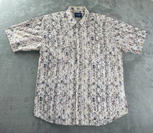 Vintage Wrangler Pearl Snap Short Sleeve Aztec Western shirt Shirt Men XL No Tag - Picture 1 of 14