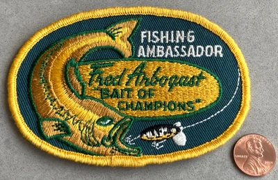 1970-е? Винтажная рыболовная НАШИВКА FRED ARBOGAST неиспользованная РЕДКАЯ нашивка приманка рыболовная приманка - Изображение 1 из 2