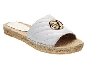 VALENTINO CLAVEL ESPADRILLE SLIDE SANDAL, WHITE SIZE 6 BRAND NEW - Picture 1 of 7