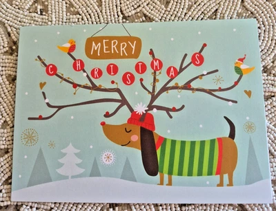 8 Dachshund Dog Christmas Card Set, Doxie Holiday Cards by Current W/Env. Seals - Image 1 of 4