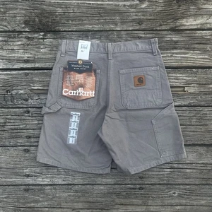 nwt vintage carhartt b25 cmt washed duck work shorts in cement size 30 - Picture 1 of 10