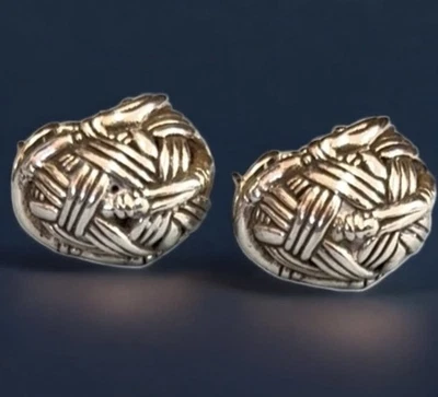 VINTAGE JOHN HARDY OMEGA BACK EARRINGS- - Image 1 of 4