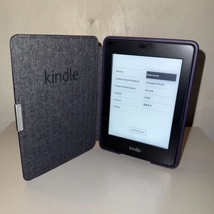 Amazon Kindle Paperwhite 6th Gen (4GB, Wi-Fi) – With Purple Case Free delivery - Photo 1/9